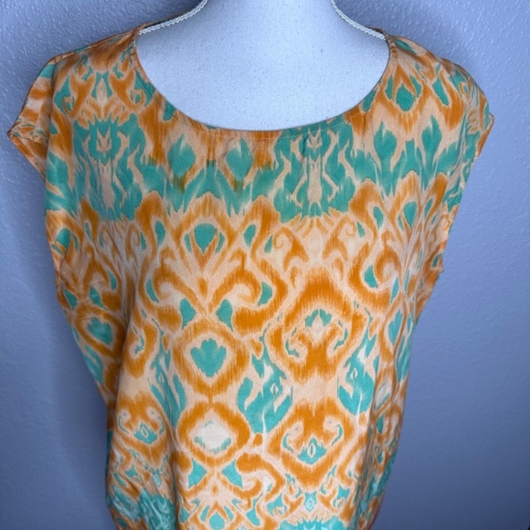 Beth Bowley size 10 Orange & green dress - Picture 3 of 9